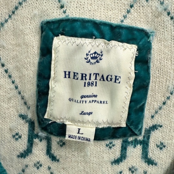 Heritage Juniors Tween Teen Y2K Teal and White Sweater Vest Academia Twee Retro - Picture 3 of 5